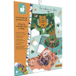Janod 6 Biglietti Pop-Up Con Animali Fai-Da-Te