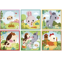 Janod 9 Cubi di animali della fattoria