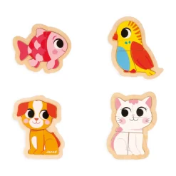 Janod 4 Puzzles Evolutivi - Animali Domestici
