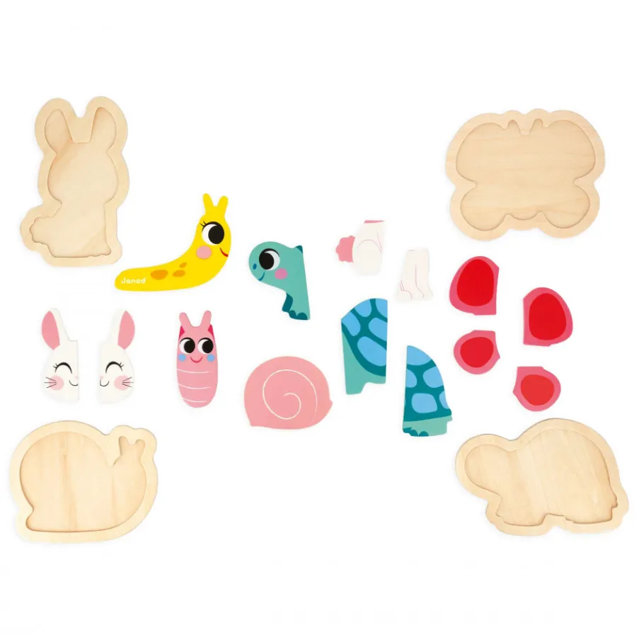 Janod 4 Puzzles Evolutivi - Giardino