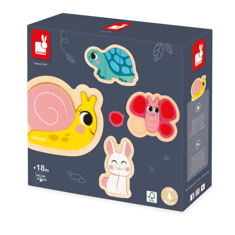 Janod 4 Puzzles Evolutivi - Giardino