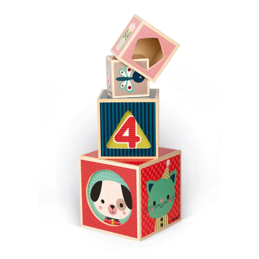 Janod Baby Forest Piramide 6 Cubi (legno)