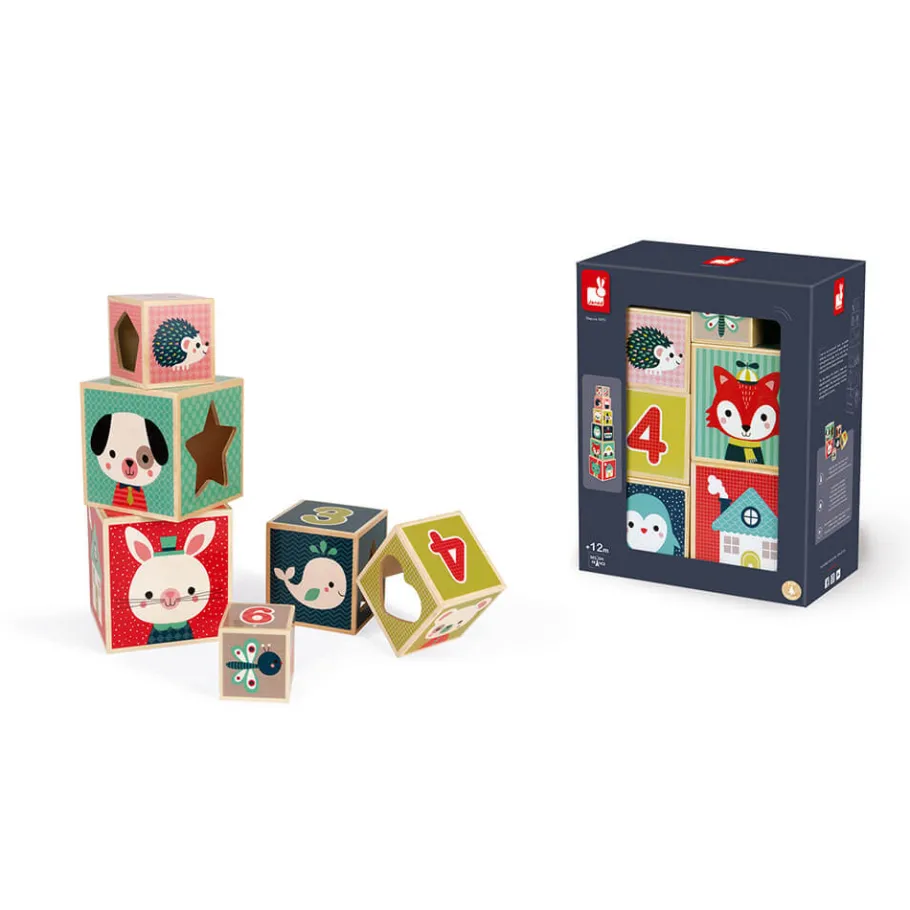 Janod Baby Forest Piramide 6 Cubi (legno)