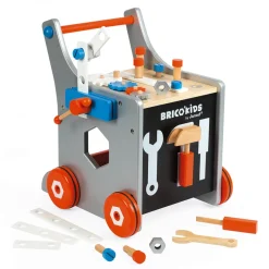 Janod Brico'Kids Carrello Porta Attrezzi Magnetico (legno)