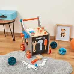 Janod Brico'Kids Carrello Porta Attrezzi Magnetico (legno)