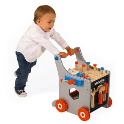 Janod Brico'Kids Carrello Porta Attrezzi Magnetico (legno)