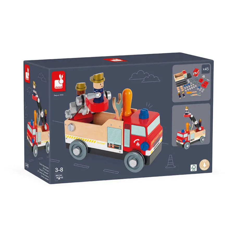 Janod Camion dei pompieri Brico'kids