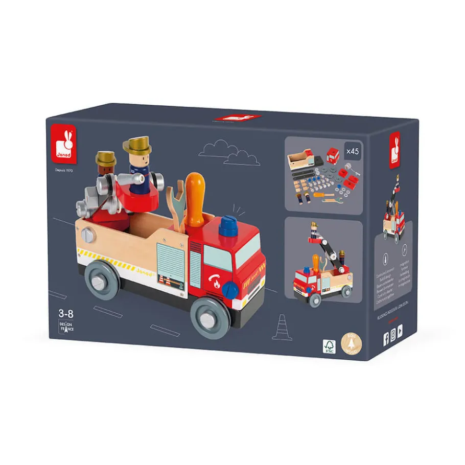 Janod Camion dei pompieri Brico'kids