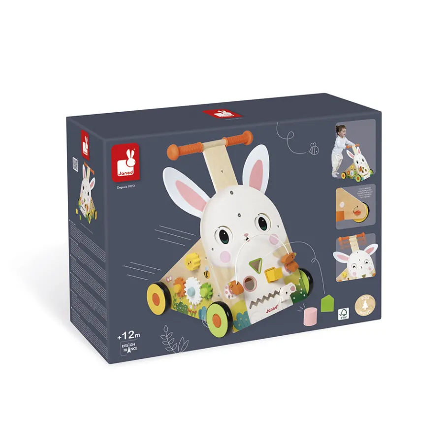 Janod Carrello multiattività Coniglio in legno