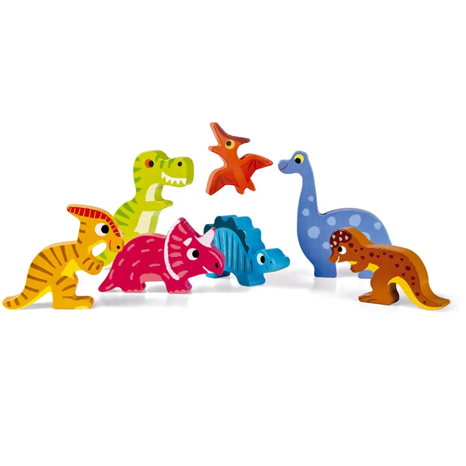 Janod Chunky Puzzle Dinosauri 7 pezzi (legno)