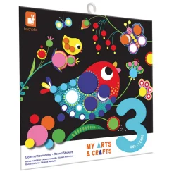 Janod Confezione regalo creativa con adesivi rotondi - 3 anni