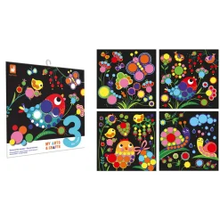 Janod Confezione regalo creativa con adesivi rotondi - 3 anni