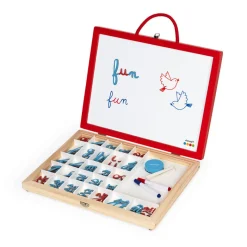 Janod Essentiel - Valigetta con lettere in corsivo 4 in 1