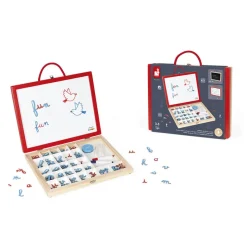 Janod Essentiel - Valigetta con lettere in corsivo 4 in 1