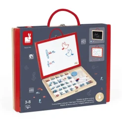 Janod Essentiel - Valigetta con lettere in corsivo 4 in 1