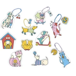 Janod Kit creativo - 10 decorazioni di plastica per cani e gatti pazzi da creare