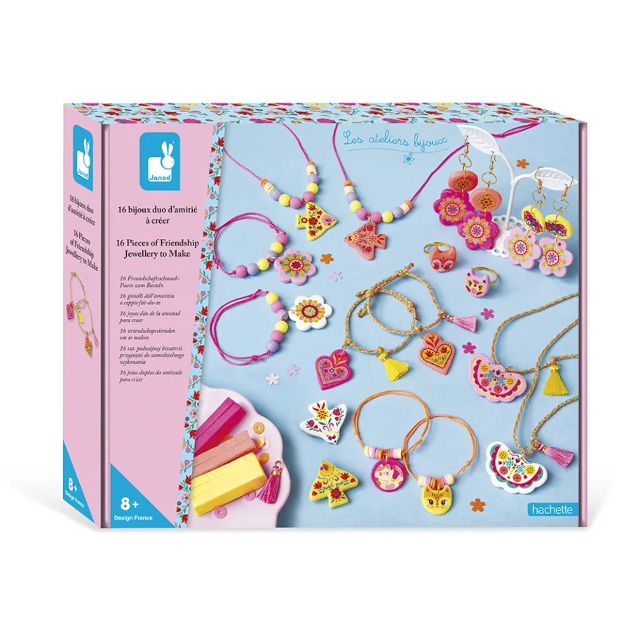 Janod Kit creativo - 16 gioielli duo dell'amicizia da creare