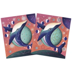 Janod Kit Creativo - Dipingere Puntinismo Animali Cosmici 3D