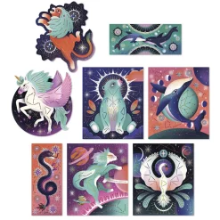 Janod Kit Creativo - Dipingere Puntinismo Animali Cosmici 3D