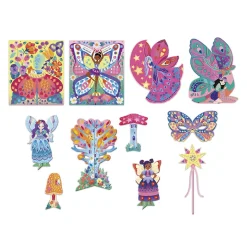 Janod Kit creativo - Scatola multiattività 11 creazioni Magic Fairies