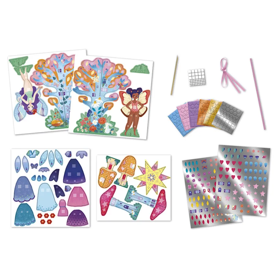 Janod Kit creativo - Scatola multiattività 11 creazioni Magic Fairies