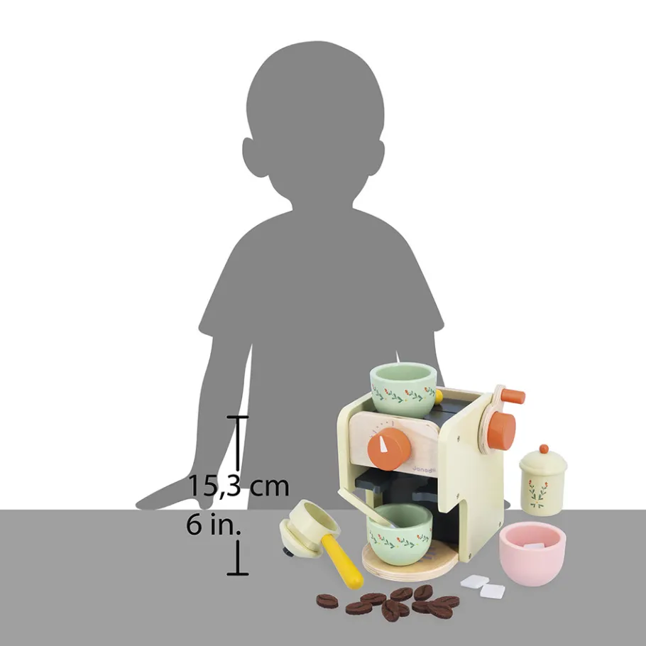 Janod Macchina da caffè e accessori Nonna Sole