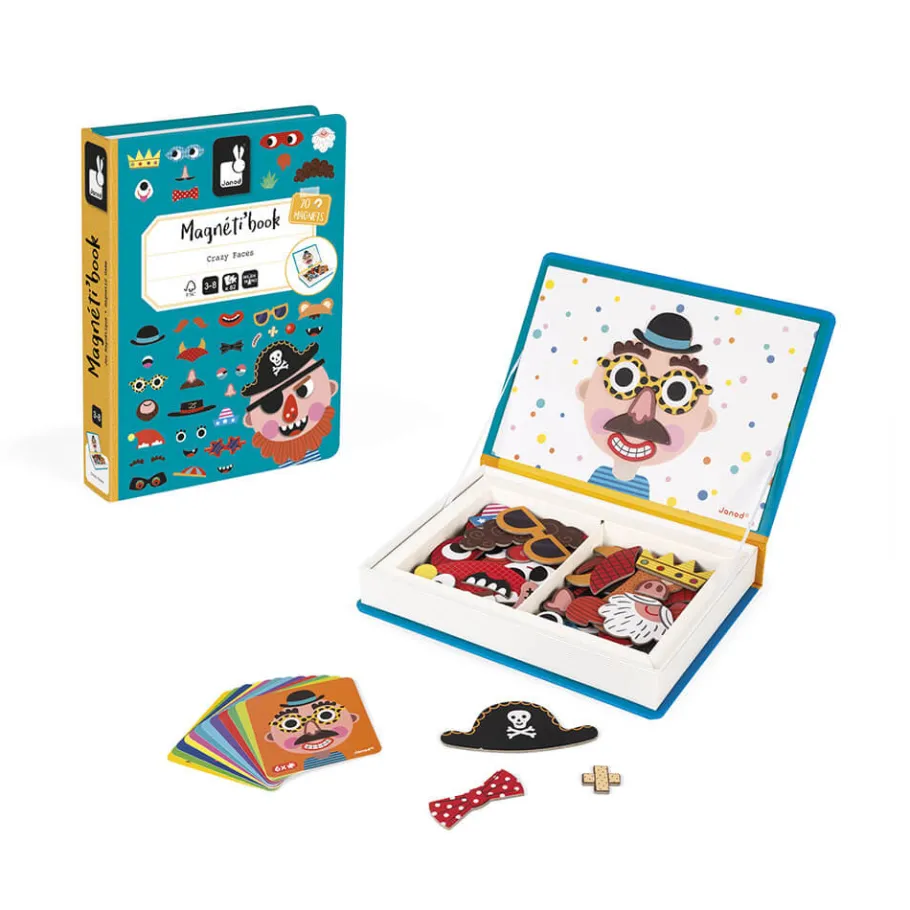 Janod Magneti'Book Crazy Faces