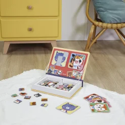Janod Magnéti'book Mix & Match Animali, 72 magneti