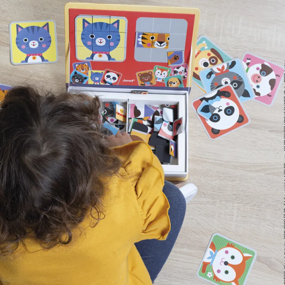 Janod Magnéti'book Mix & Match Animali, 72 magneti