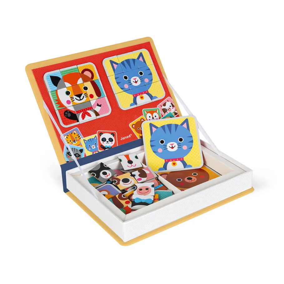 Janod Magnéti'book Mix & Match Animali, 72 magneti