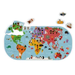 Janod Mappa Del Mondo da Bagno