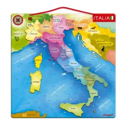 Janod Mappa d'Italia Magnetica 20 pezzi (legno)