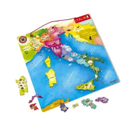 Janod Mappa d'Italia Magnetica 20 pezzi (legno)