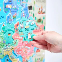 Janod Mappa Magnetica Dell'europa Versione Tedesca