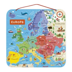 Janod Mappa Magnetica Dell'europa Versione Tedesca