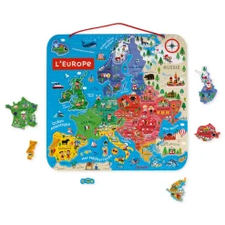 Janod Mappa Magnetica Dell'Europa in francese - Solo in francese