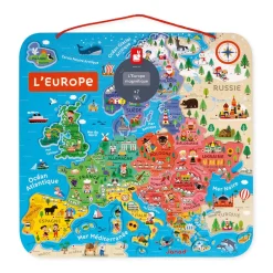 Janod Mappa Magnetica Dell'Europa in francese - Solo in francese