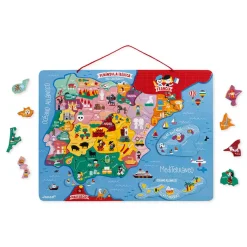 Janod Mappa Penisola Iberica Magnetica 50 pezzi (legno)