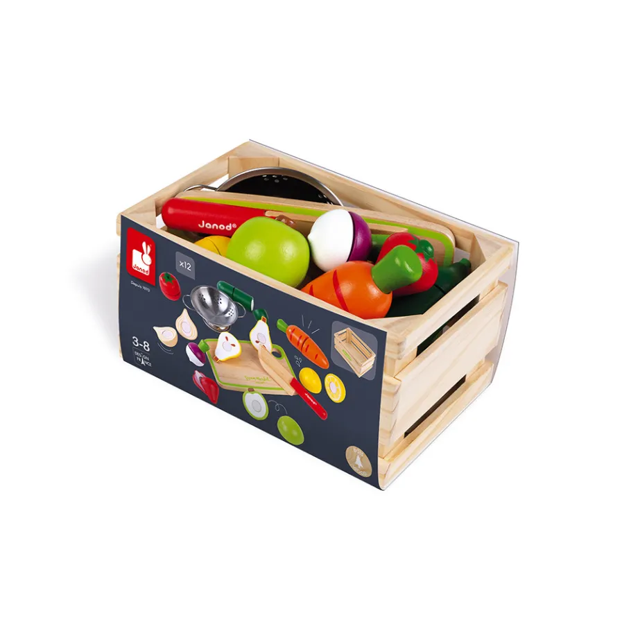 Janod Maxi Set - Frutta e Verdura Da Affettare Green Market