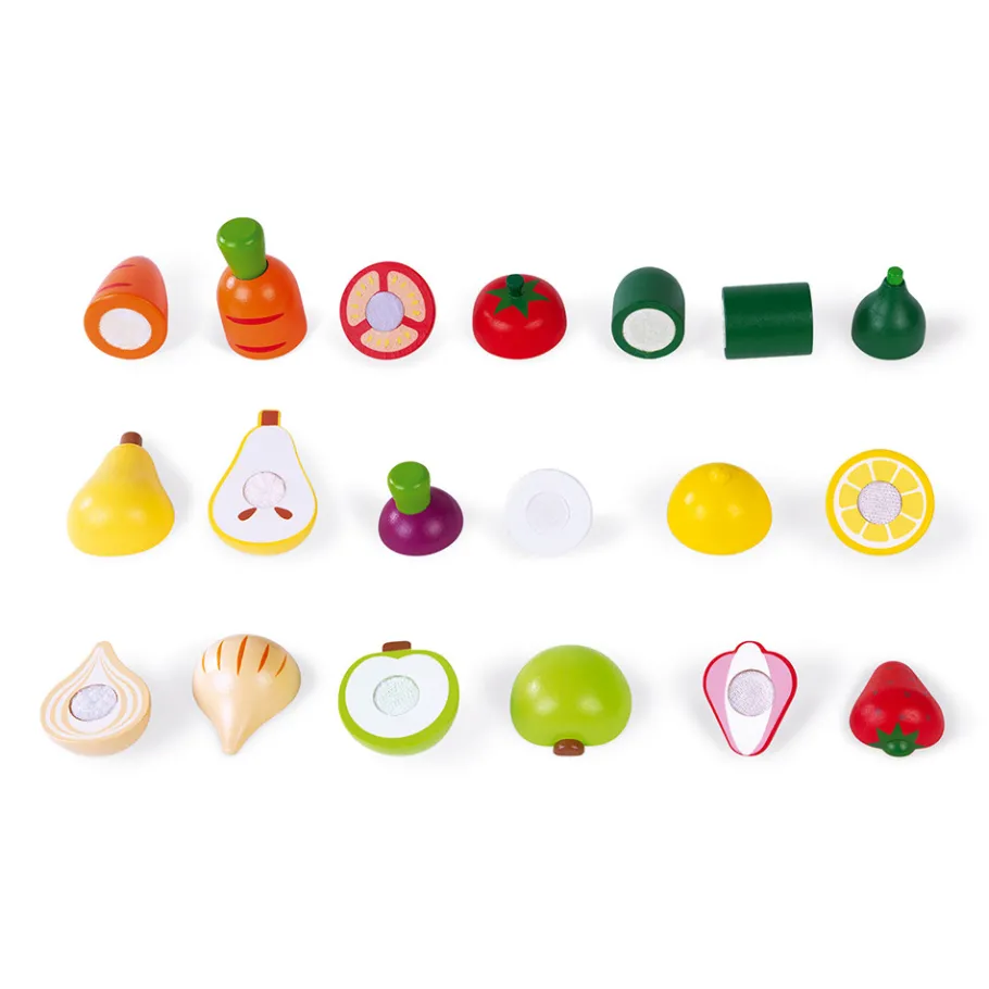 Janod Maxi Set - Frutta e Verdura Da Affettare Green Market