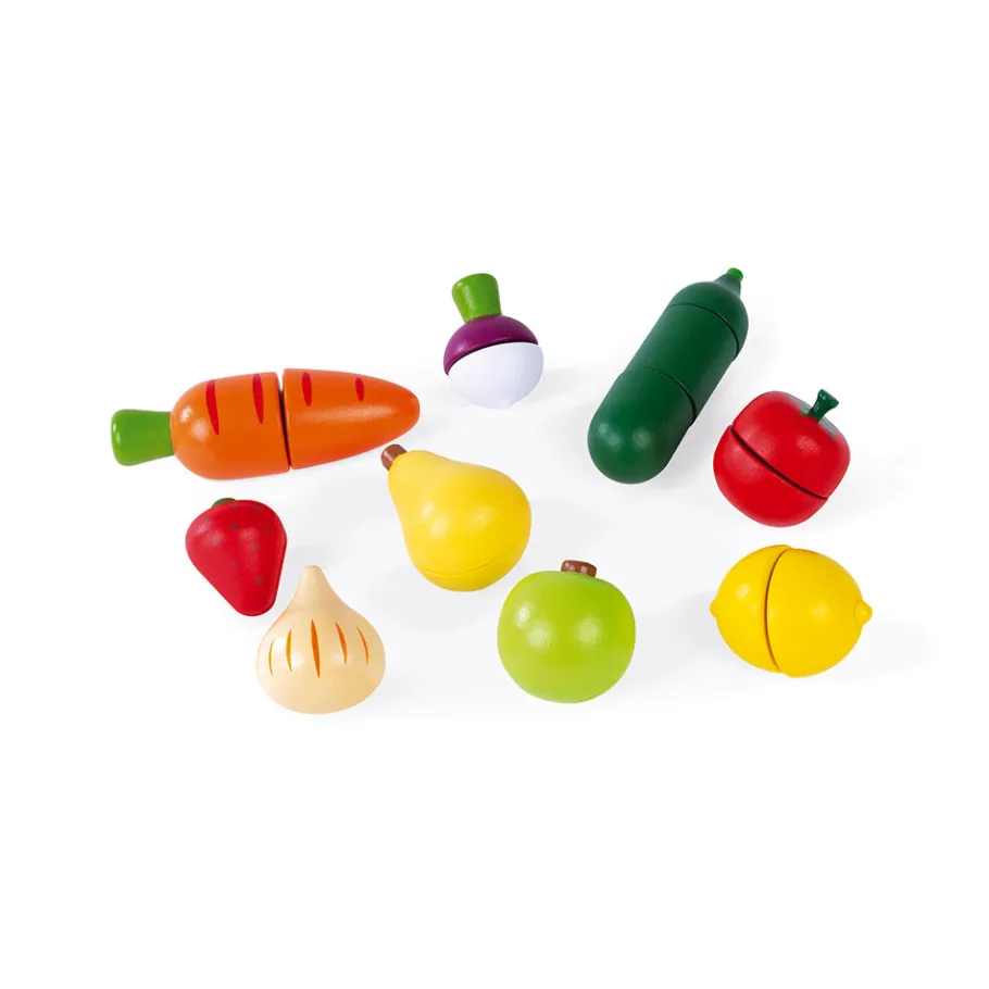 Janod Maxi Set - Frutta e Verdura Da Affettare Green Market