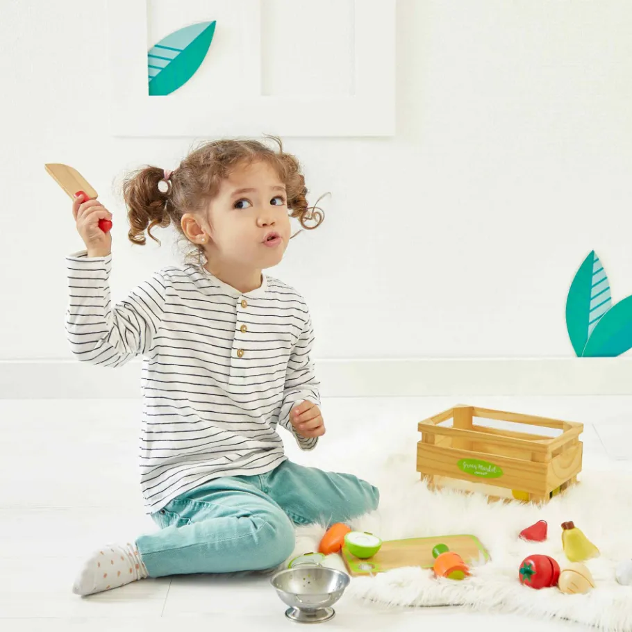 Janod Maxi Set - Frutta e Verdura Da Affettare Green Market