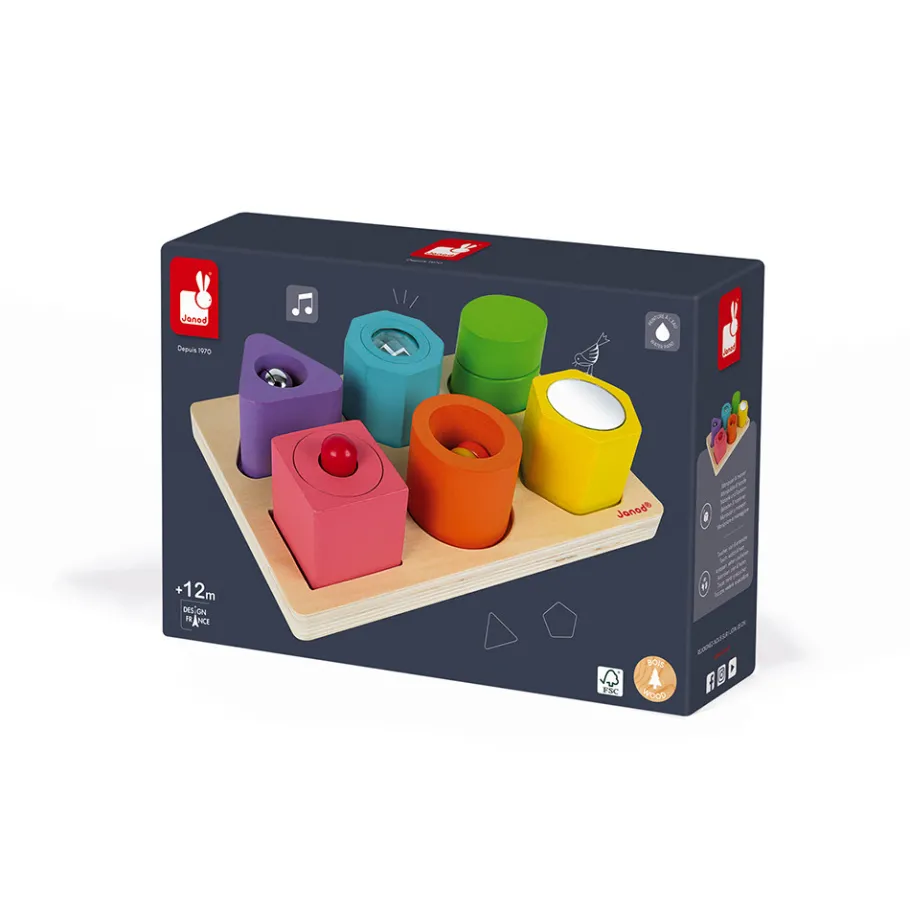 Janod Puzzle 6 Cubi Sensoriali I Wood (legno)