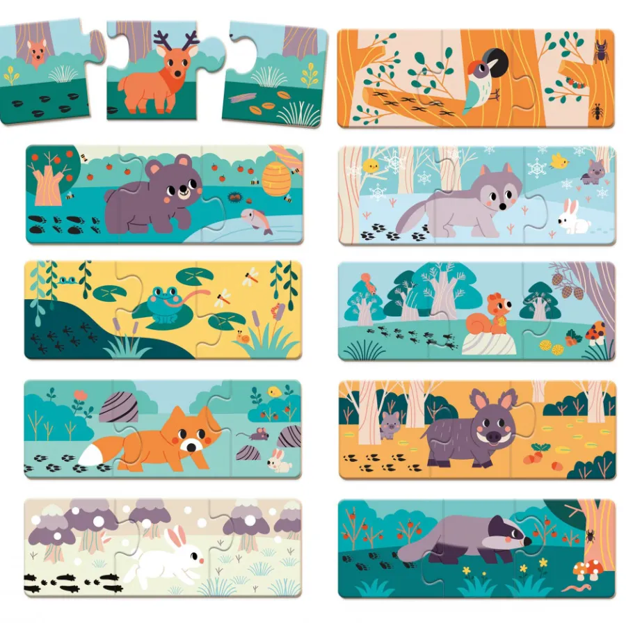 Janod Puzzle Animali Le Orme