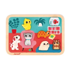 Janod Puzzle Chunky Animali Domestici 7 pezzi