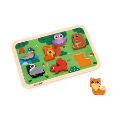 Janod Puzzle Chunky della foresta 7 pezzi