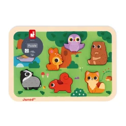 Janod Puzzle Chunky della foresta 7 pezzi