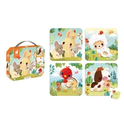 Janod Puzzle in evoluzione degli animali della fattoria