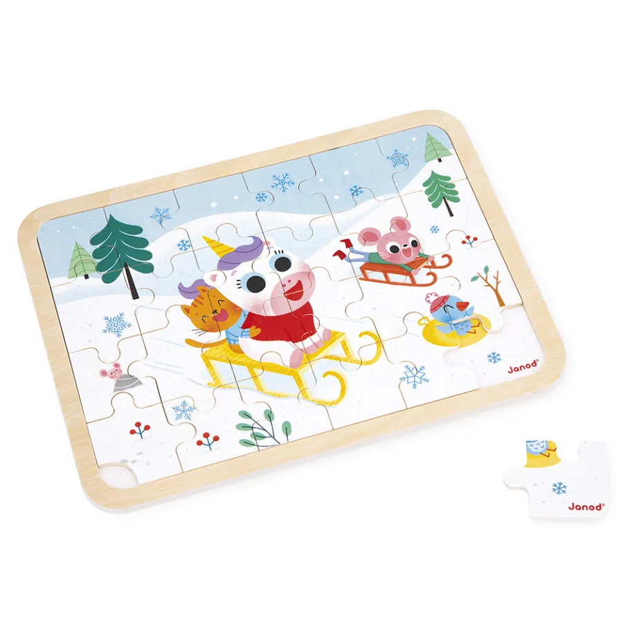 Janod Puzzle in legno di montagna 24 pezzi