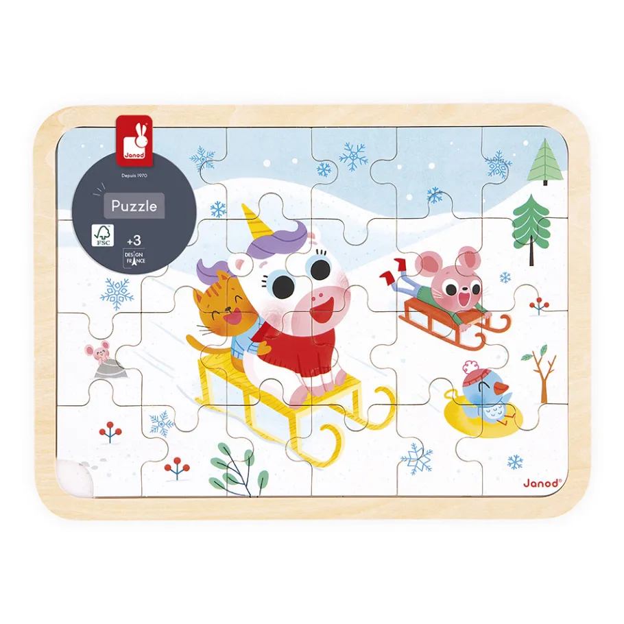 Janod Puzzle in legno di montagna 24 pezzi